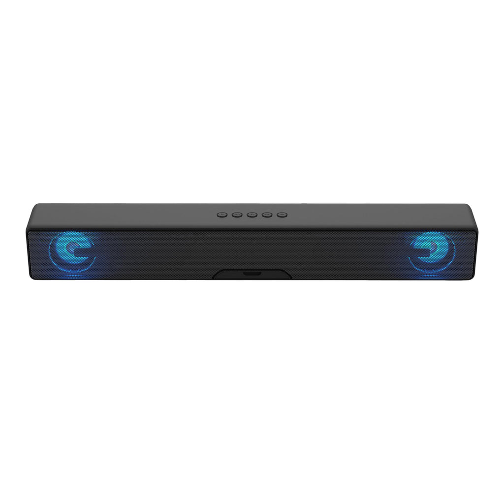 Supersonic SC-1423SB portable black 2.0-channel Bluetooth soundbar with RGB lighting