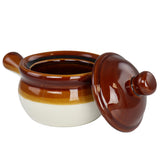 Elama 4-Piece Long-Handle 15-Ounce French Onion Soup Bowls with Lids