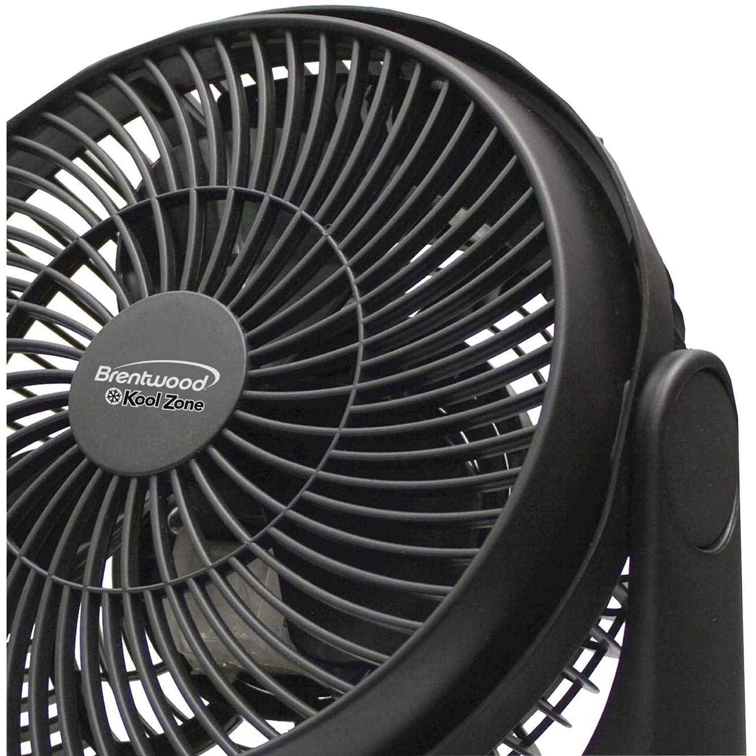 Brentwood Kool Zone F-8BKR 8 Inch 3-Speed High Velocity Air Circulator Fan - Black