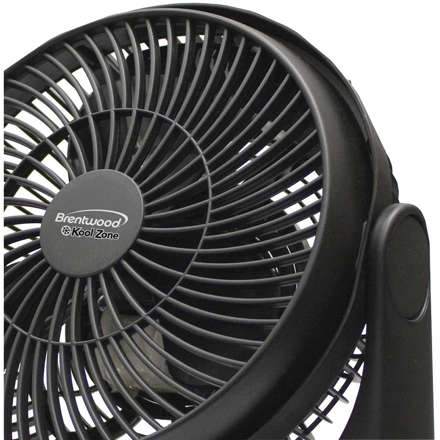 Brentwood Kool Zone F-8BKR 8 Inch 3-Speed High Velocity Air Circulator Fan - Black