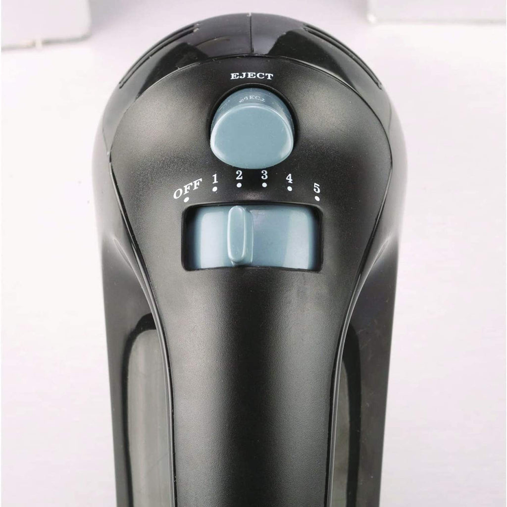 Brentwood HM-44 Lightweight 5-Speed Electric Hand Mixer in Black – Compact Kitchen Mixer with Stainless Beaters & Eject Button