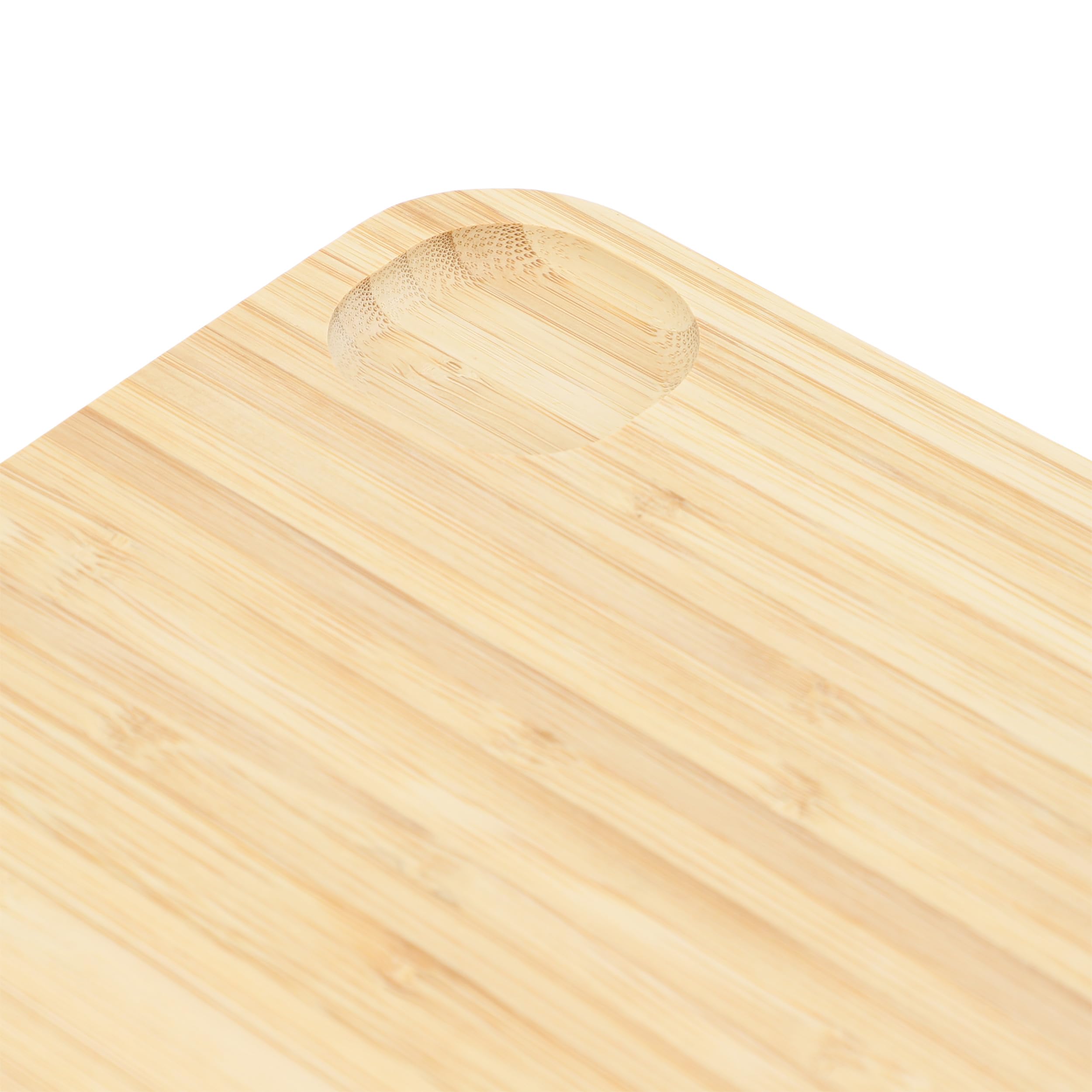 Elama 3-Piece Bamboo Wood Cutting Board Set – 13", 15" & 17" with Compartments for Prep & Serving