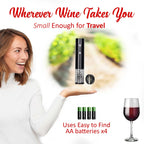 Brentwood Portable Electric Wine Bottle Opener with Foil Cutter, Black