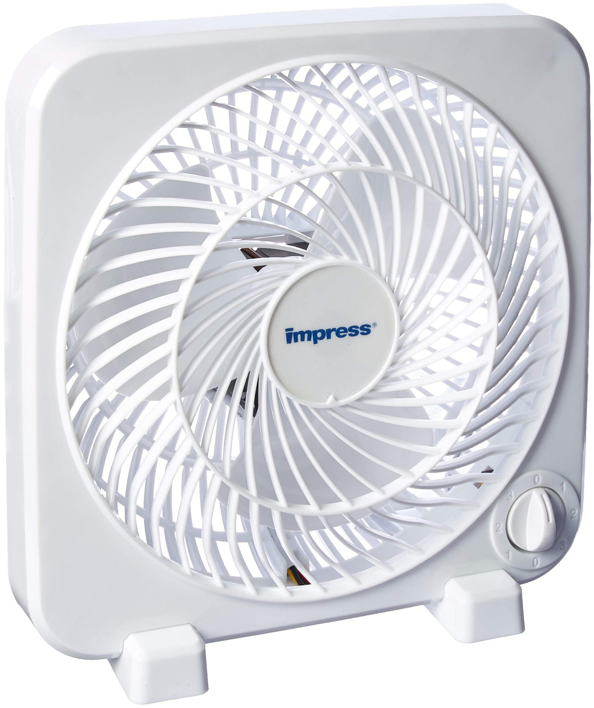 Impress IM-719BX 9 Inch 3-Speed Box Fan, White