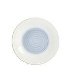 Gibson Elite Spiral Reactive 16-Pc Dinnerware Set – Blue Embossed Stoneware Service for 4, Microwave & Dishwasher Safe