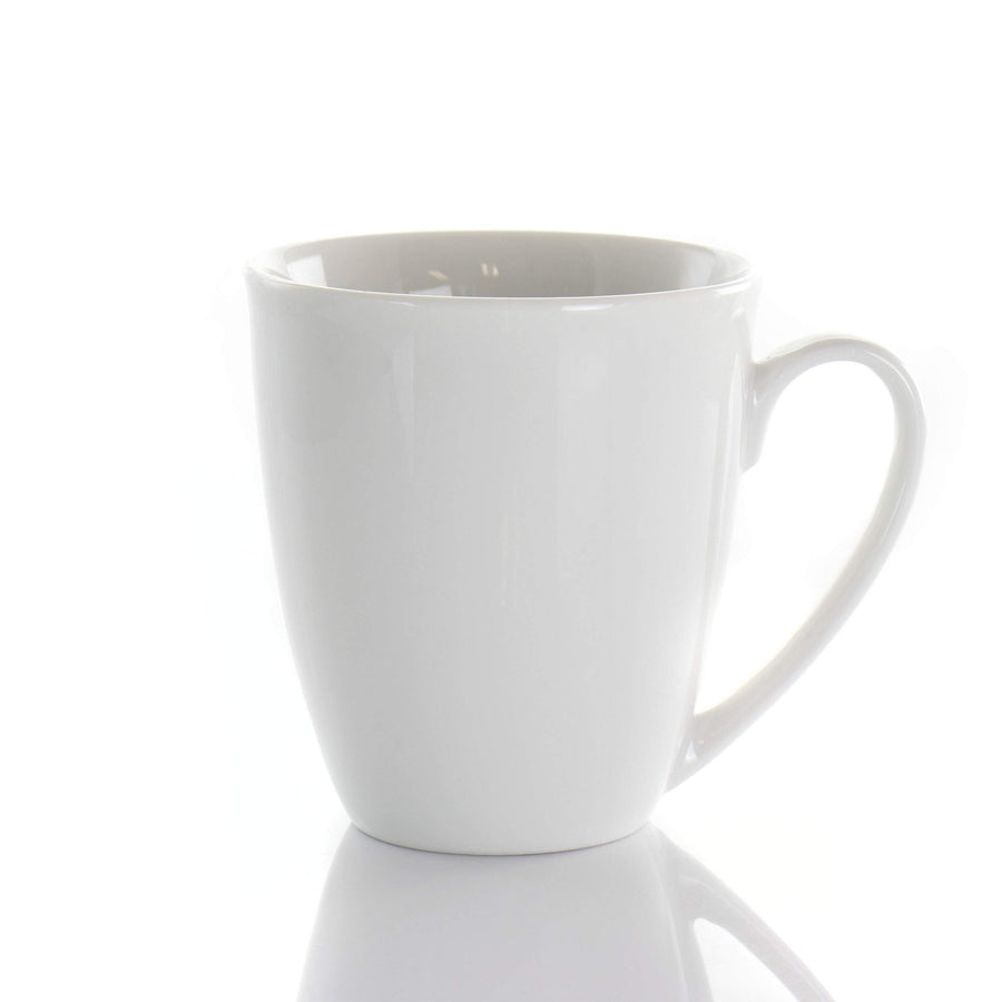 Elama Rosales 6 Piece 12 oz Porcelain Mug Set, White