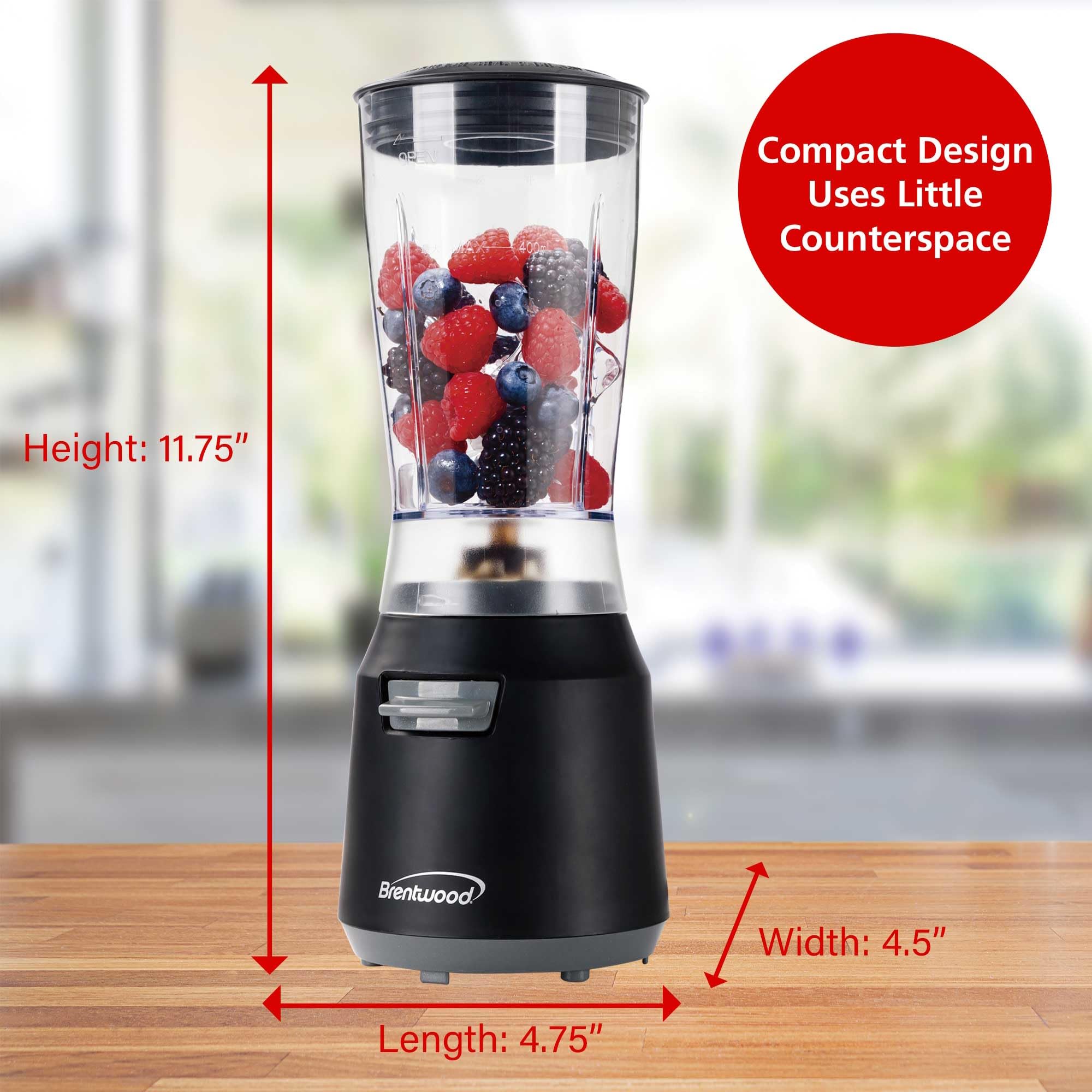 Brentwood 14 oz 180-Watt Compact Personal Blender, Black