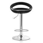 Elama Modern Retro Adjustable Bar Stool Set of 2 – Black with Chrome Swivel Base (ELM-2101)