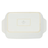 Bee and Willow 4 Quart stoneware baker white speckle