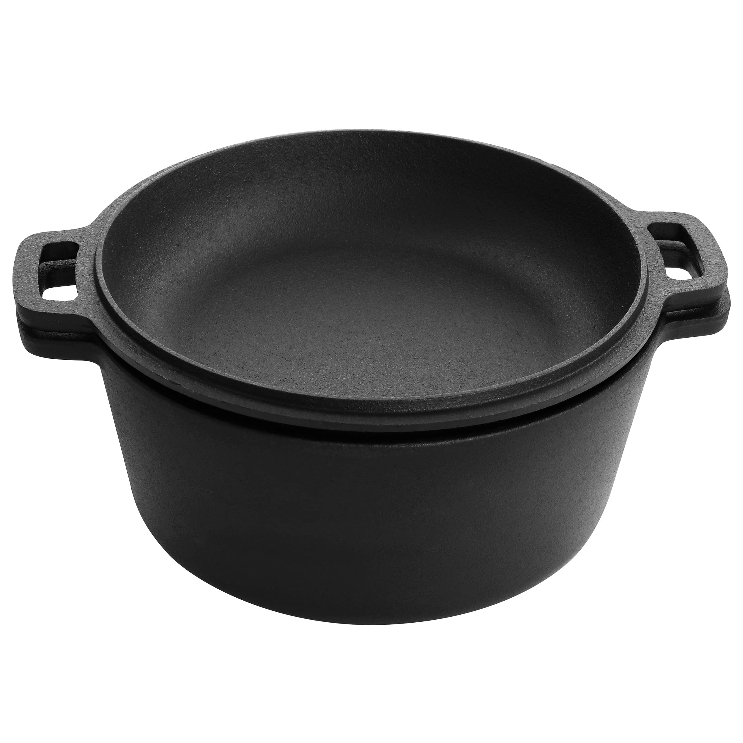 MegaChef 12-Piece Pre-Seasoned Cast Iron Cookware Set – Black & Red | Skillets, Dutch Oven & Accessories