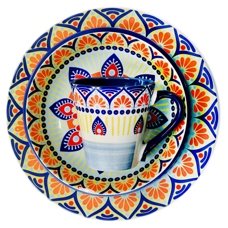 Elama Zen Blue Mozaik dinnerware set product photo 2