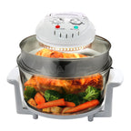 Megachef Multipurpose Halogen Oven Air Fryer – 12-Quart Countertop Convection Oven in White, Bake, Roast, Grill & Air Fry