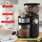 Brentwood CG-2021BK Automatic Burr Coffee Grinder - 8 oz Hopper, 18 Grind Settings, Black