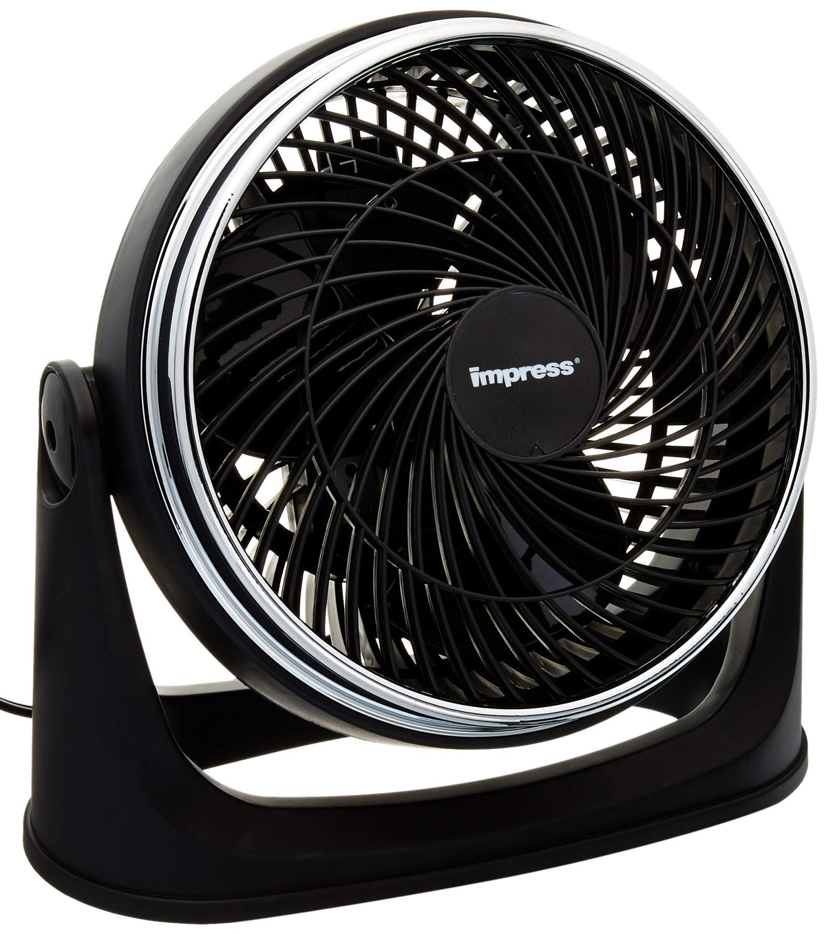 Impress IM-718TC 8 Inch Turbo Velocity Fan, 3-Speed, Wall-Mountable, Tilts 90 Degrees
