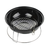 Brentwood charcoal grill bowl and grate from above