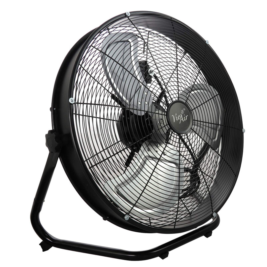 Vie Air VA-20W 20 Inch Industrial Metal Floor Drum Fan, 3-Speed, Black