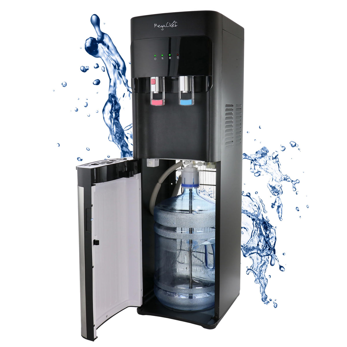 MegaChef MC-HWD1158 Bottom-Load Hot & Cold Water Dispenser, Silver