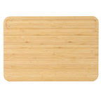 Elama 3-Piece Bamboo Wood Cutting Board Set – 13", 15" & 17" with Compartments for Prep & Serving