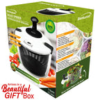 Brentwood KA-5030BK 5-Quart Salad Spinner with Serving Bowl, Black