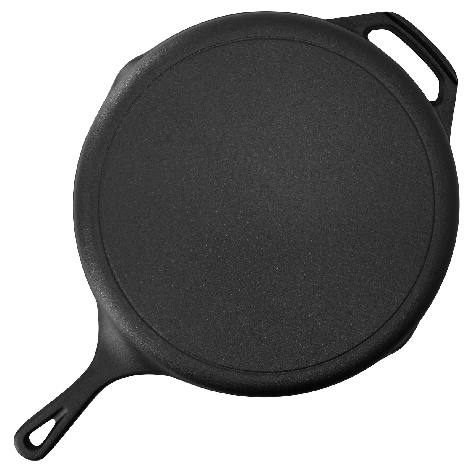 Megachef 12-Inch Pre-Seasoned Cast Iron Skillet with Solid Cast Iron Lid
