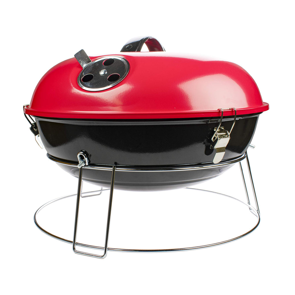 Brentwood BB-1400R 14 Inch Portable Charcoal BBQ Grill in Red with 150 Sq In Grate