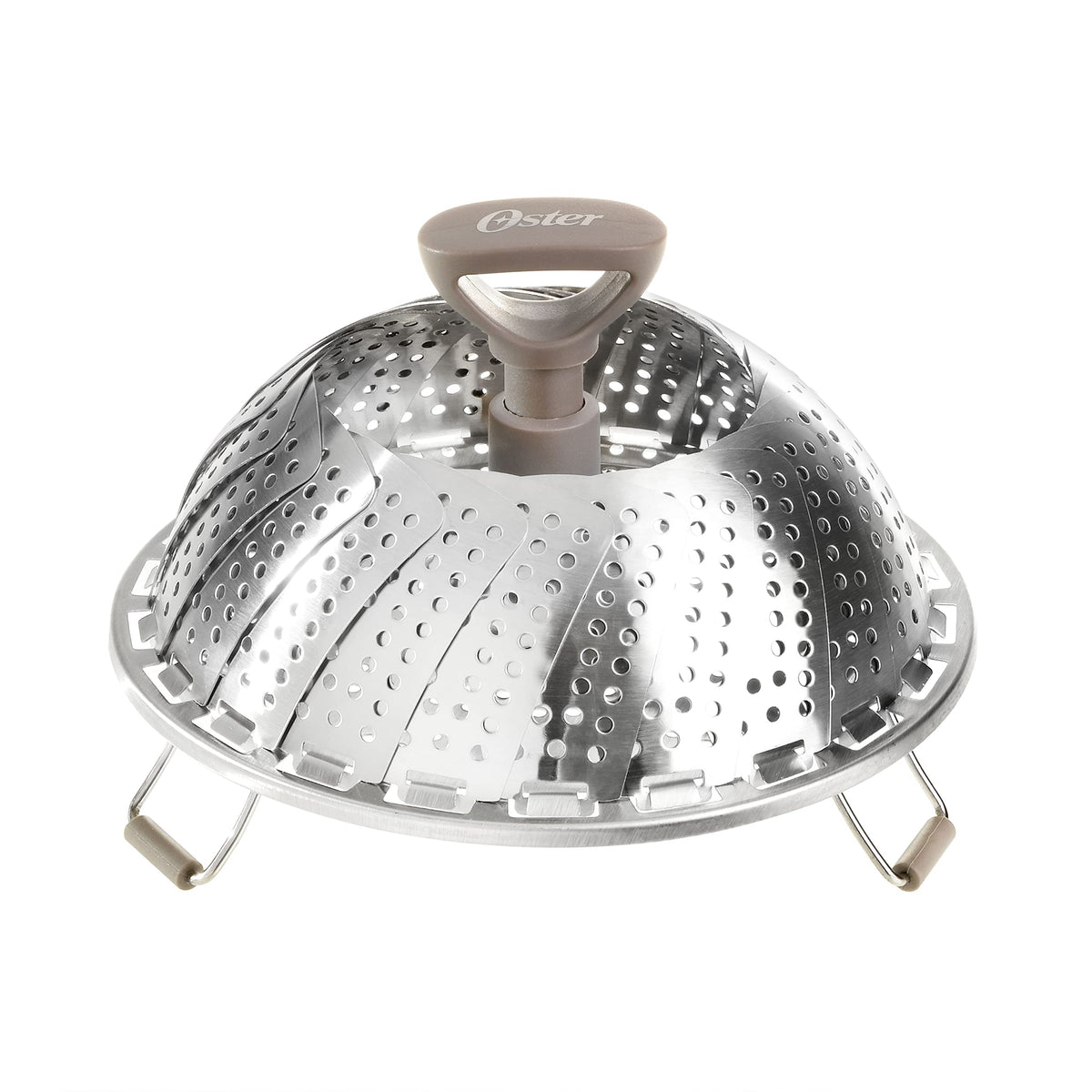 Oster Sangerfield Stainless Steel Expandable Steamer Insert, 7 to 10.5 Inches, Collapsible Steamer Basket