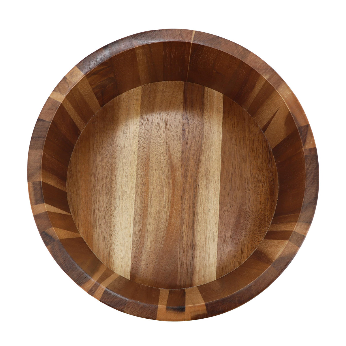 Large Acacia Wood Salad Bowl, 10.5 Inch, 156 Oz Serving Bowl, Natural Grain, Elama