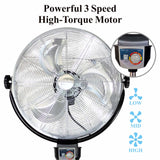 Optimus F-4205 20-Inch 3-Speed Industrial-Grade High-Velocity Oscillating Stand Fan, Chrome Grill