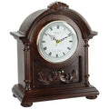 Bedford Wood Mantel Clock with Westminster Chimes – Traditional Quartz Shelf Clock for Living Room, Office & Mantelpiece