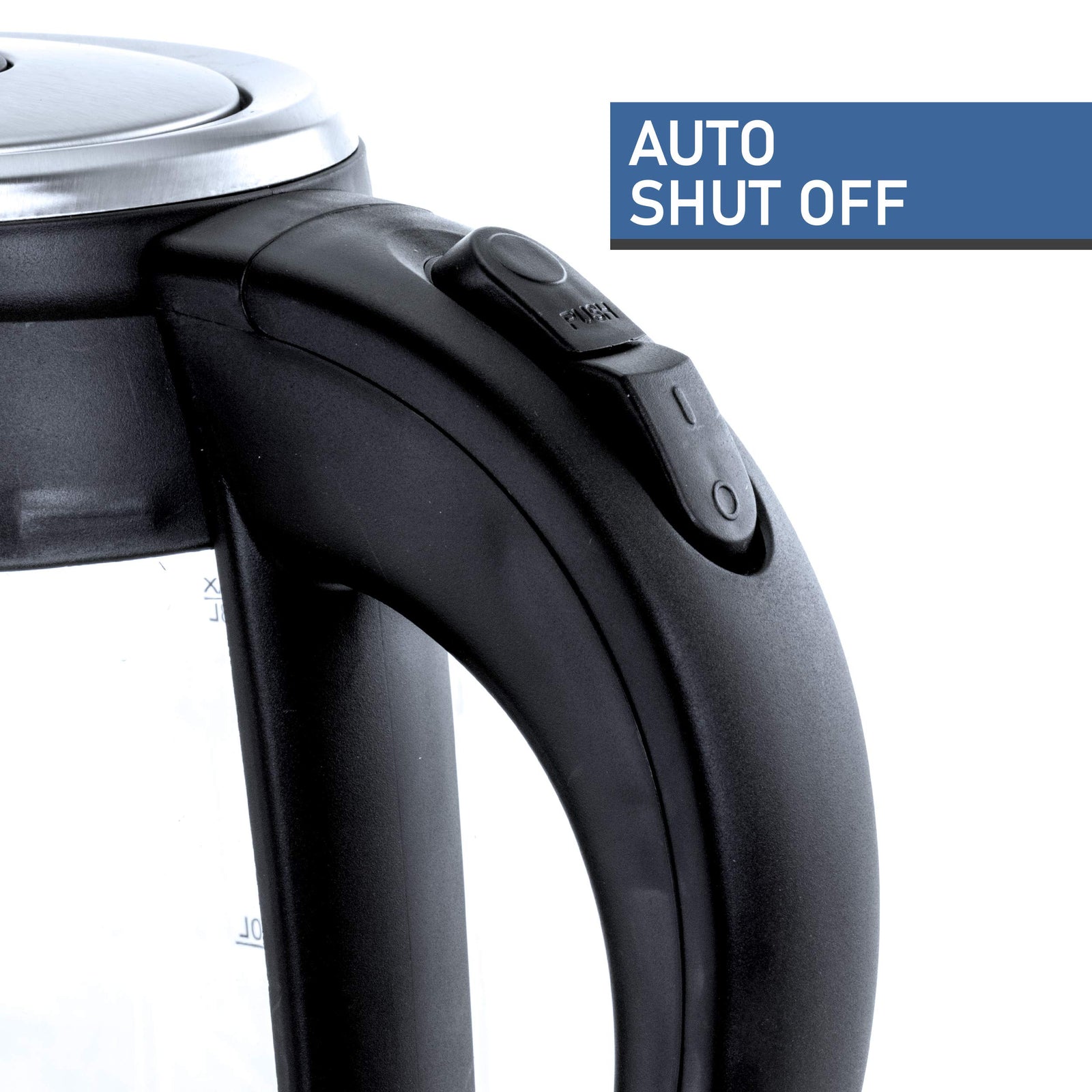 Megachef Glass and Stainless Steel Electric Tea Kettle, 1.8 L Cordless Borosilicate Kettle with LED and Auto Shut-Off