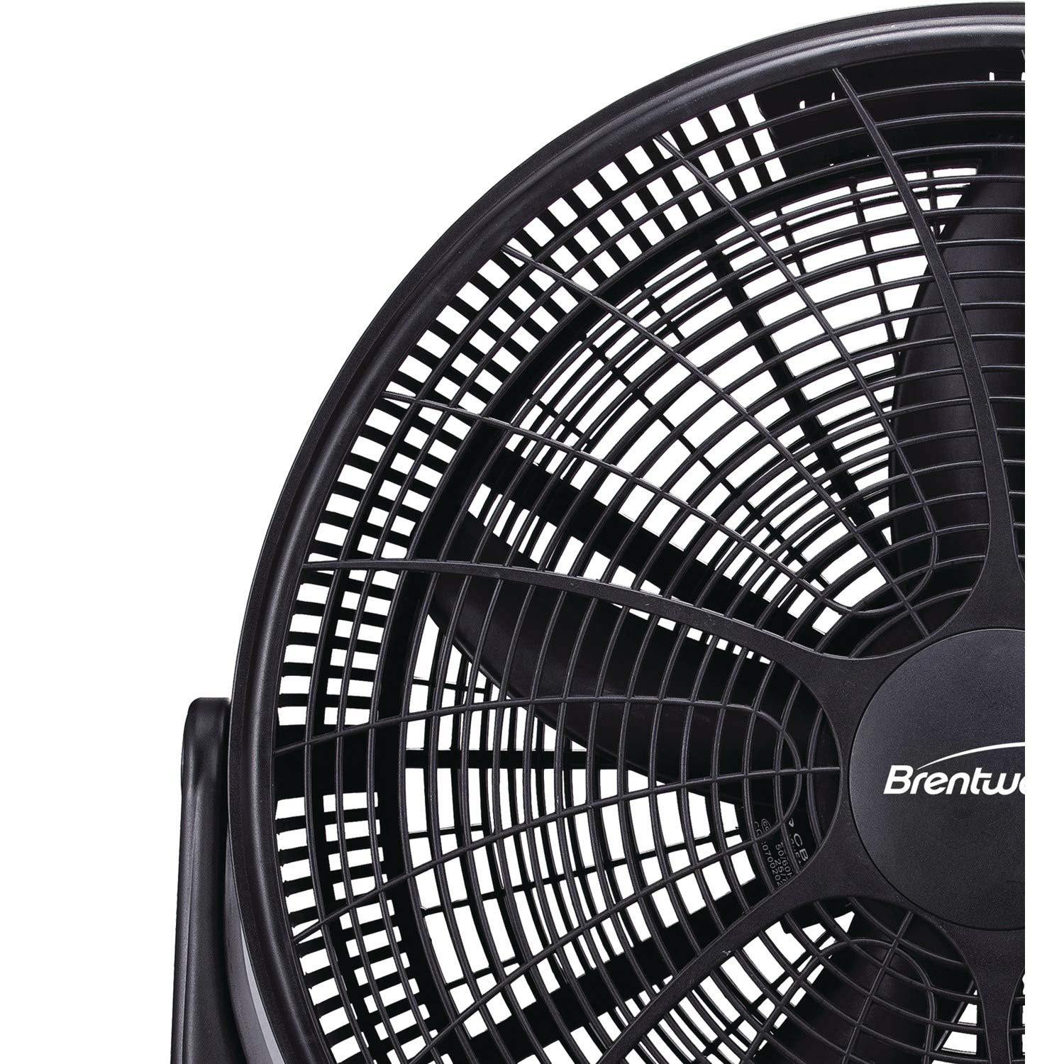 Brentwood Kool Zone F-20BKR 20 Inch High Velocity Floor Fan with 3 Speeds, Black