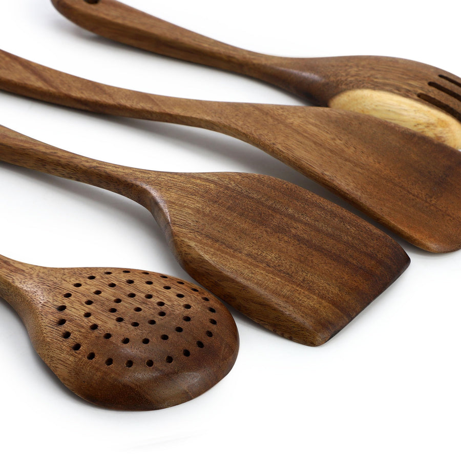 Elama 6-Piece Acacia Wood Kitchen Utensil Set