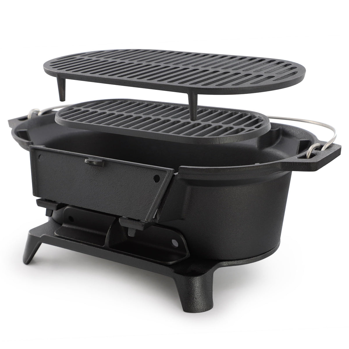 MegaChef cast iron hibachi charcoal grill product photo 5