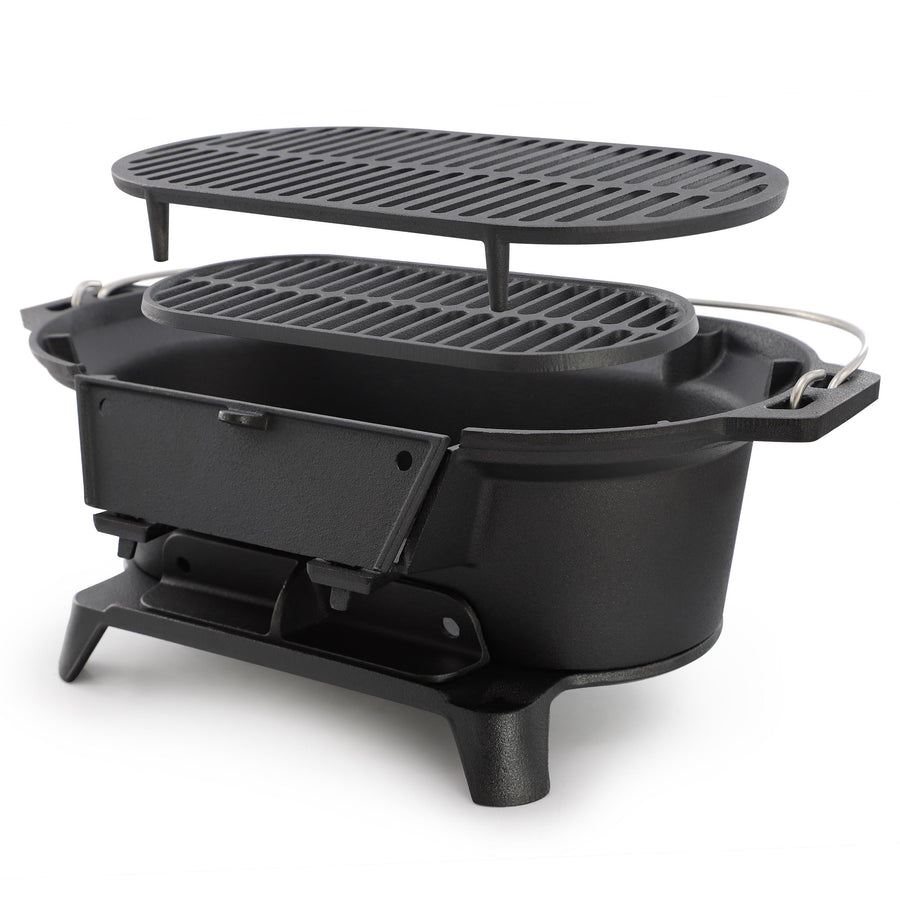 MegaChef cast iron hibachi charcoal grill product photo 5