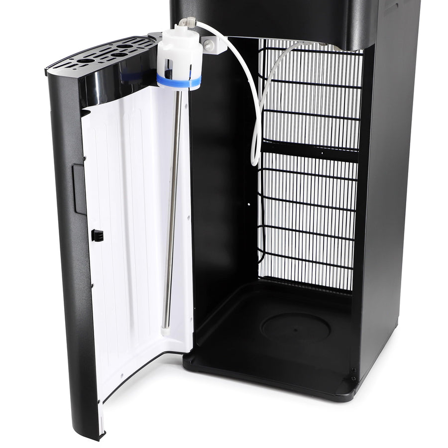 MegaChef Bottom-Load Hot & Cold Water Dispenser, Black, 5-Gallon