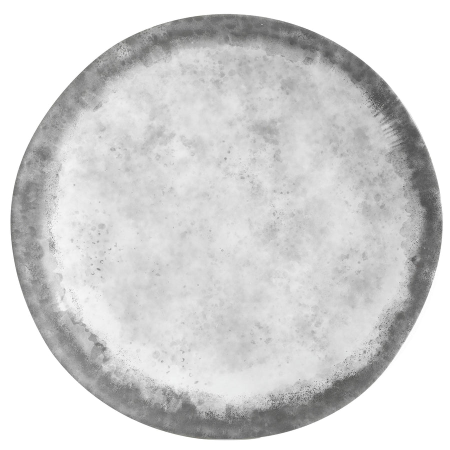 Gibson Home Granite Organic Round Melamine Dinnerware Set, Marble (16-Piece, Service for 4)