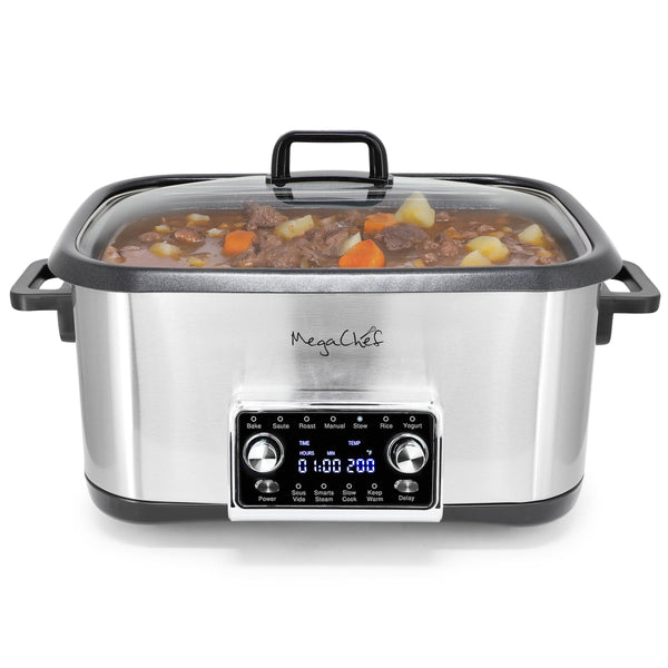 MegaChef Deluxe 8 Quart 12-in-1 Programmable Multi Cooker with Sous Vide