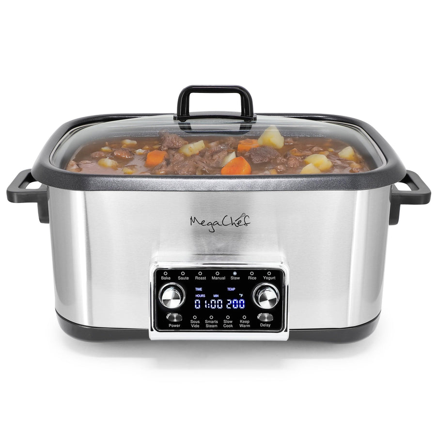 MegaChef Deluxe 8 Quart 12-in-1 Programmable Multi Cooker with Sous Vide