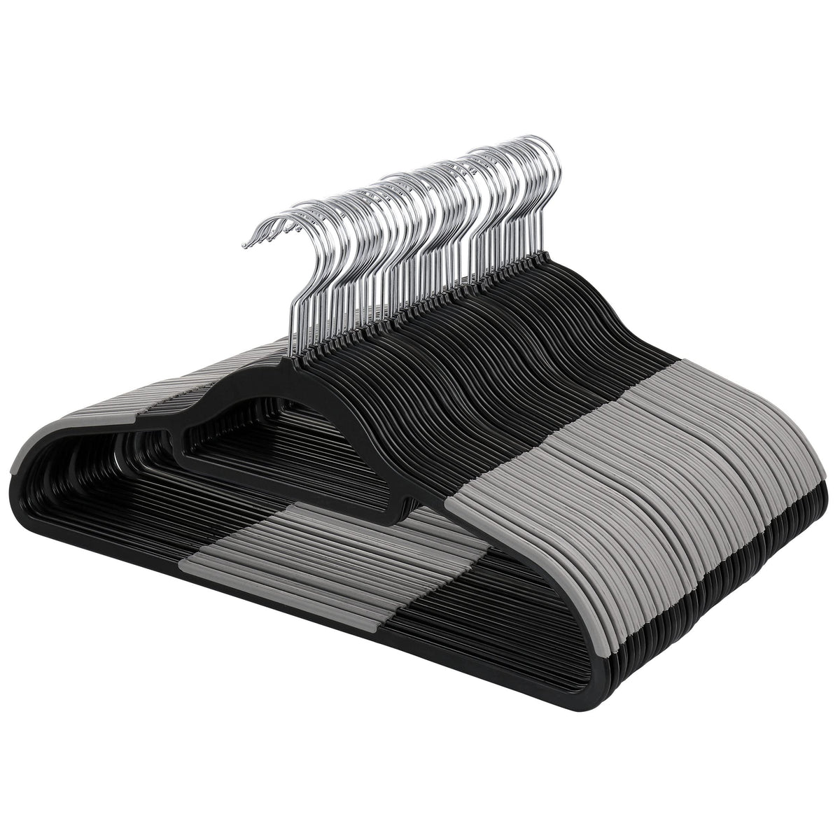 Elama non-slip plastic hanger Black and Gray