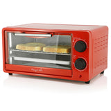 MegaChef 2-Slice Countertop Toaster Oven with Timer, Candy Red