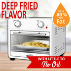 Brentwood 1700-Watt 24-Quart Convection Air Fryer Toaster Oven, Silver