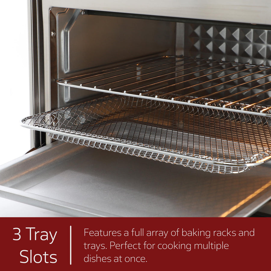 MegaChef 21.13 Quart Stainless Steel Digital Air Fryer & Countertop Oven (Air Fry, Bake, Broil, Toast)