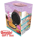 Brentwood TS-2144PK Non-Stick Heart Shaped 4 Inch Mini Waffle Maker - Pink, 400W