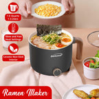Brentwood HPS-3172BK 1.5 L Multi-Function Electric Hot Pot Cooker with Steamer, Black