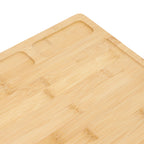 Elama 3-Piece Bamboo Wood Cutting & Serving Board Set – 10", 12.6" & 15.75" Charcuterie, Prep & Serving Boards