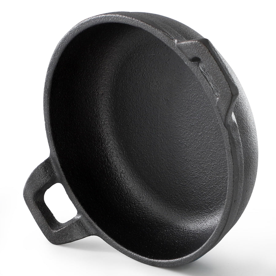 Megachef 5 Inch Round Cast Iron Frying Pan, Pre-Seasoned Indoor Outdoor Mini Skillet