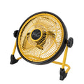 Vie Air 12-Inch Rechargeable Indoor/Outdoor Weatherproof Floor Fan – IPX4 Water-Resistant, Cordless Patio & Garage Cooling, Yellow