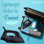 Brentwood 1200-Watt Lightweight Non-Stick Steam Iron, Black