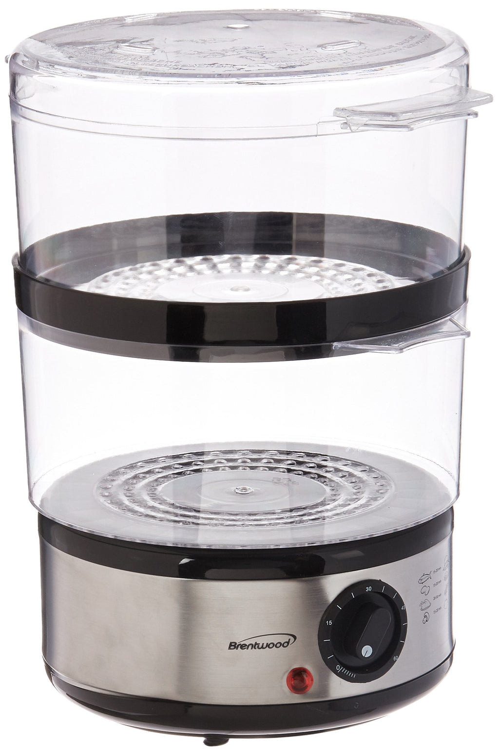 Brentwood TS-1005 2-Tier 5-Quart Electric Food Steamer with Stainless Steel Base