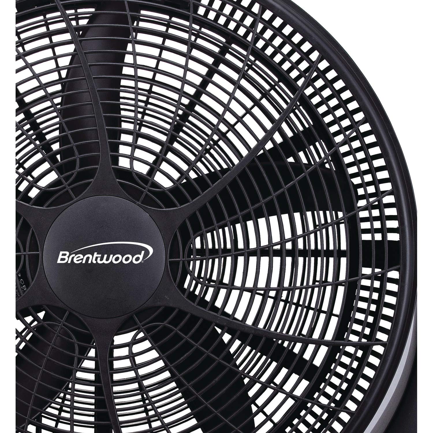 Brentwood Kool Zone F-20BKR 20 Inch High Velocity Floor Fan with 3 Speeds, Black